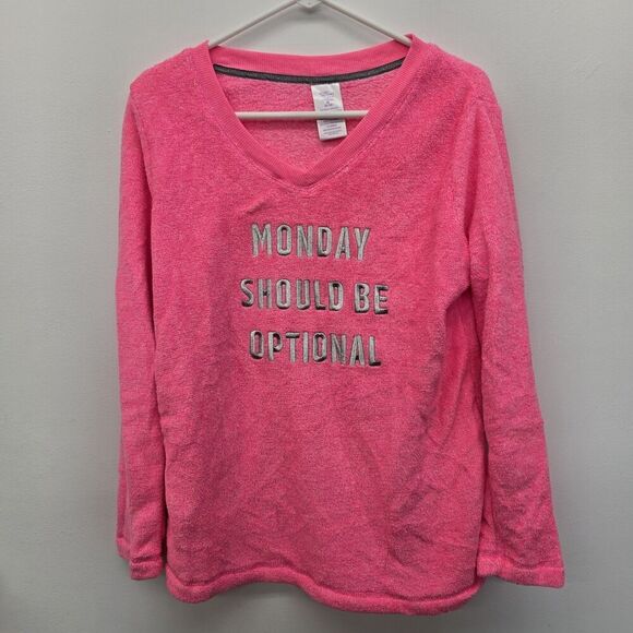 Secret Treasures Other - Monday Should Be Optional Pajama Top Hot Pink Size Medium 8-10 (A36)